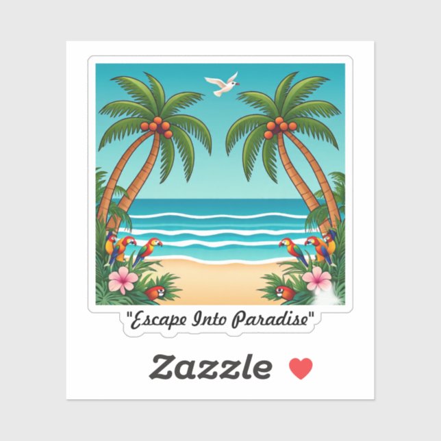 Pegatina "Pasar al paraíso" (Hoja)