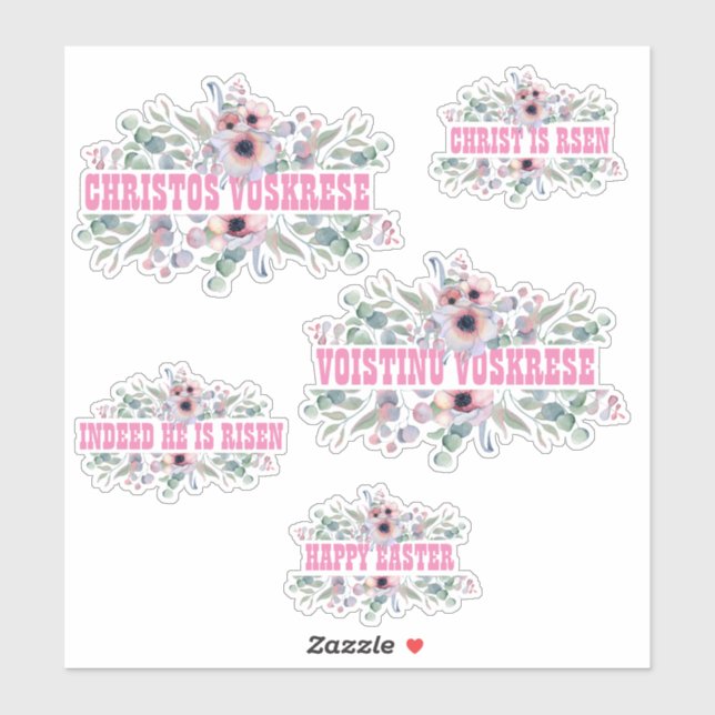PEGATINA PASCHA DEL ESTE BYZANTINE ORTODOXO RELIGIOSO (Hoja)