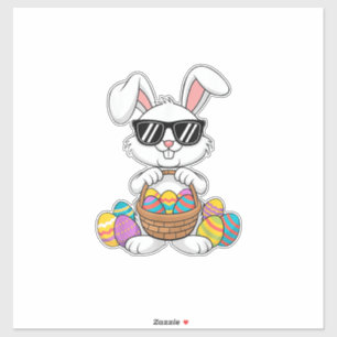 Pegatina Pascua Niños Niñas Bebés Conejito Conejo Pascua