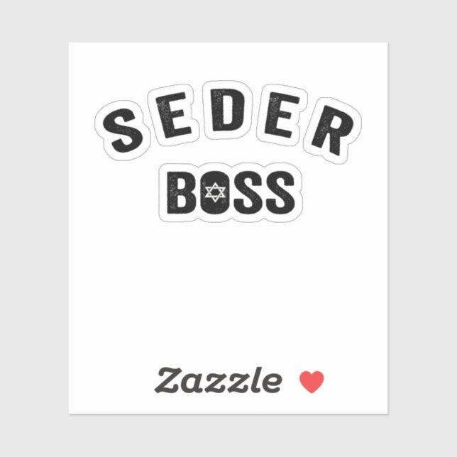 Pegatina Pascua Seder Jefe Mis Reglas Regalo Divertido judí (Hoja)