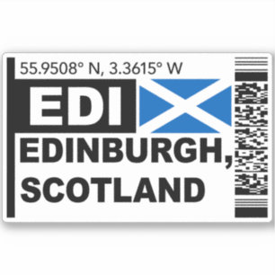 Pegatina Pase de Abordar EDI Edimburgo - Viajes a Escocia