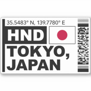 Pegatina Pase de Abordar HND Tokio - Viajes a Japón