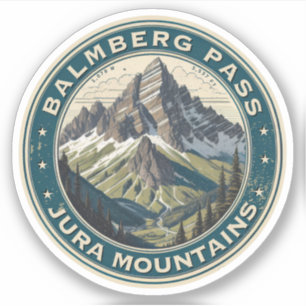 Pegatina Pase de Balmberg paseos en alpes suizos senderos d