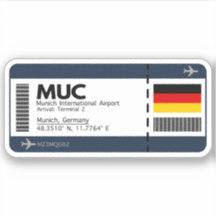 Pase de embarque del aeropuerto MUC Munich - Viaje