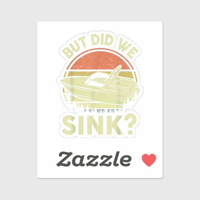 Pegatina Paseo en Barco Divertido Pero Nos Hundimos Hombres (Hoja)