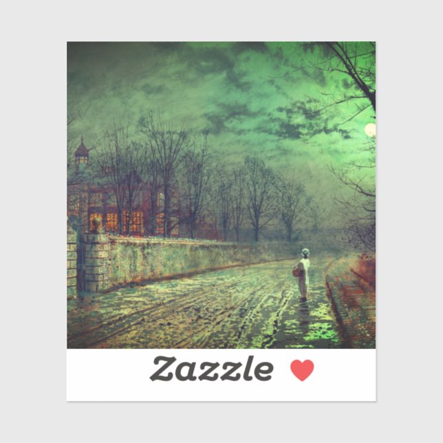 Pegatina Paseo en luna (Hoja)