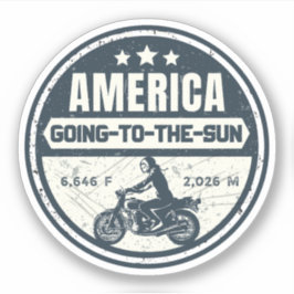 Pegatina Paseo Going-to-the-Sun montana viaje en motociclet