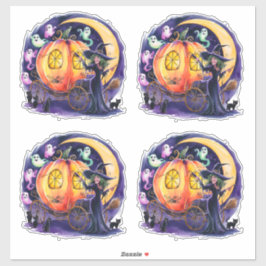 Pegatina Paseo nocturno de una bruja