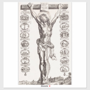 Pegatina Pasión de Jesucristo crucifixión de Cristo