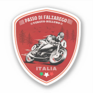 Pegatina Paso de Falzarego-paso de montaña italiano viaje