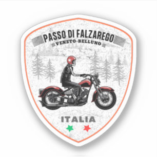 Pegatina   Paso de Falzarego-paso de montaña italiano viaje