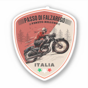 Pegatina Paso de Falzarego-paso de montaña italiano viaje
