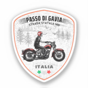 Pegatina paso de Gavia - paso de Gavia montañas italianas A