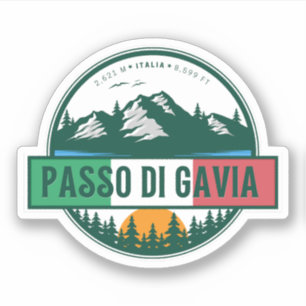 Pegatina paso de gavia - paso gavia montañas italianas Alpe