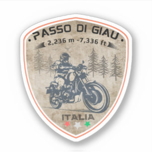 Pegatina Paso de Giàu - Giàu en los Alpes italianos