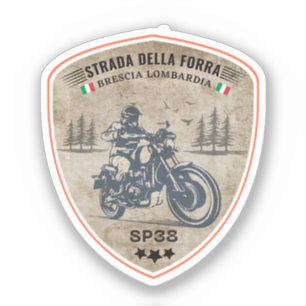 Pegatina paso de la garganta en moto italiano apls