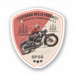 Pegatina paso de la garganta en moto italiano apls