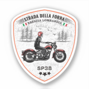Pegatina paso de la garganta en moto italiano apls