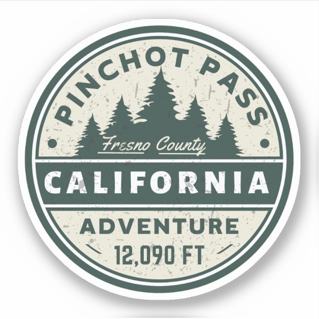 Pegatina Paso de Pinchot paso alto Sierra Nevada x (Anverso)