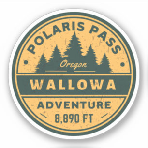 Pegatina paso de polaris wallowa senderismo paso alpino de 