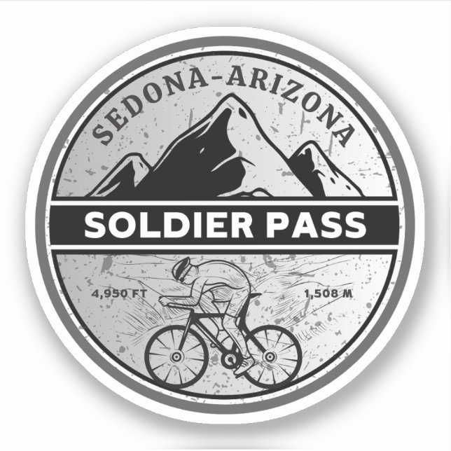 Pegatina paso de soldado senderos de Arizona (Anverso)