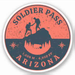Pegatina paso de soldado senderos de Arizona