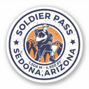 Pegatina paso de soldado senderos de Arizona