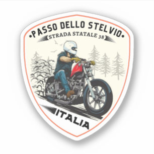 Pegatina paso de Stelvio - paso de Stelvio Alpes italianos