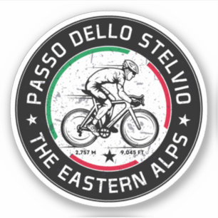 Pegatina paso del Stelvio - paso Stelvio ciclismo italiano