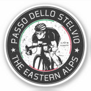 Pegatina paso del Stelvio - paso Stelvio ciclismo italiano