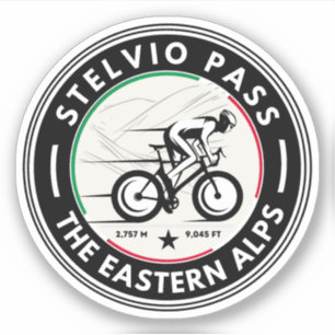 Pegatina paso del Stelvio - paso Stelvio ciclismo italiano