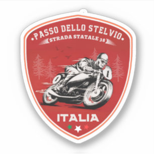 Pegatina paso del Stelvio - paso Stelvio Montaña italiana