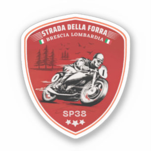 Pegatina paso della forra en moto italiano apls