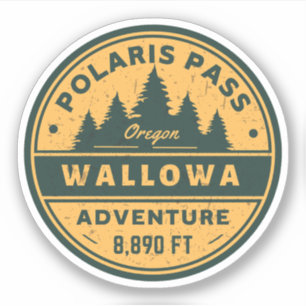 Pegatina paso polaris wallowa senderismo Oregon paso alpino