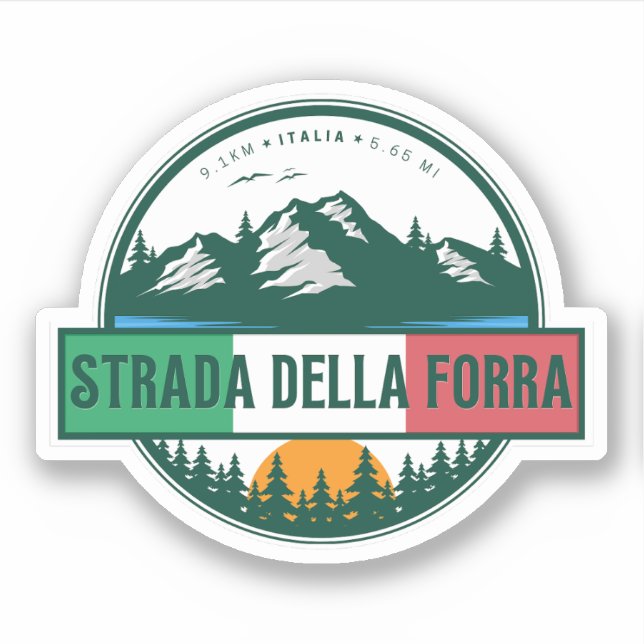 Pegatina passo della forra en moto (Anverso)