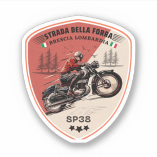 Pegatina passo della forra en moto aplausos italianos