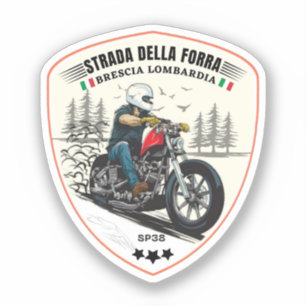 Pegatina passo della forra en moto aplausos italianos