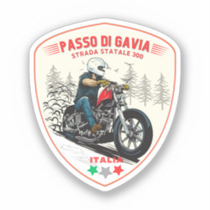 Pegatina passo di gavia - gavia paso Montañas italianas Alp