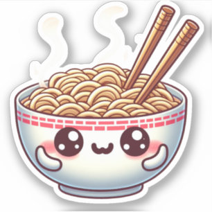 Pegatina pasta kawaii guapa