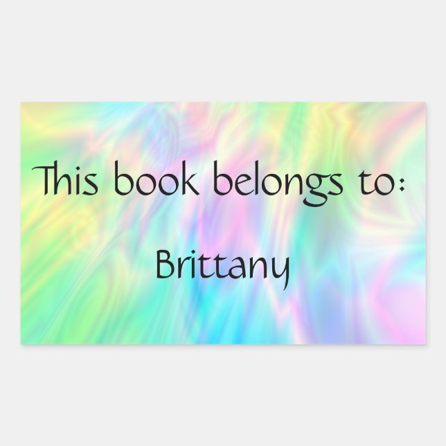 Pegatina Pastel Bookplate (Anverso)