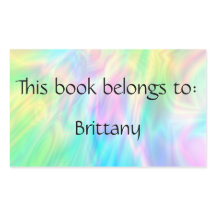 Pegatina Pastel Bookplate