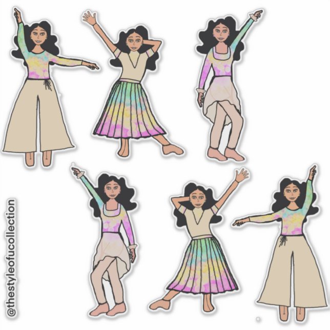 Pegatina Pastel  Dancer #2 (Anverso)