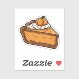 Pegatina Pastel de calabaza de dibujos animados