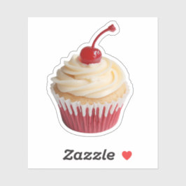 Pegatina Pastel de cerezo retro dulce