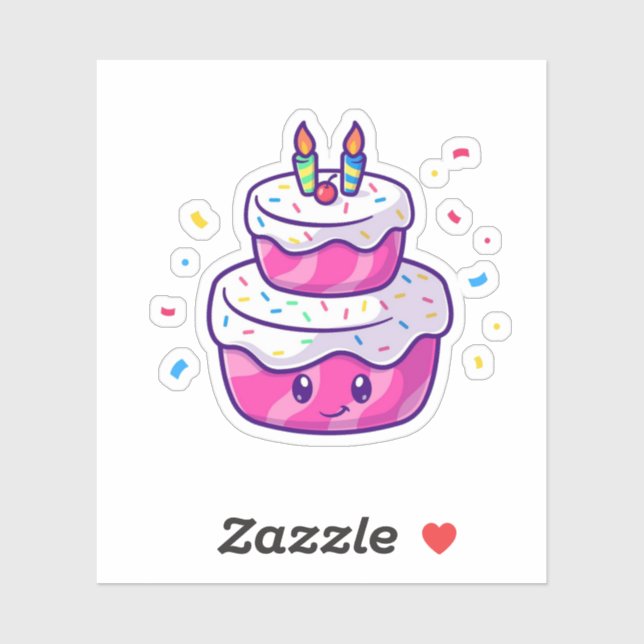 Pegatina Pastel de Personalizado lindo (Hoja)