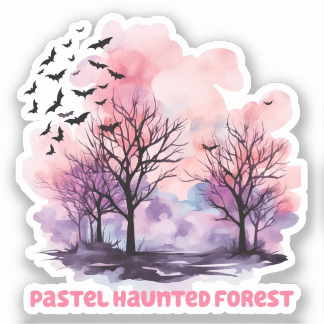 Pegatina Pastel Haunted Forest (Anverso)