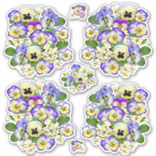 Pegatina Pastel Pansies Vinyl