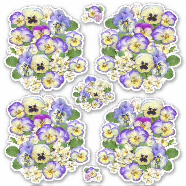 Pegatina Pastel Pansies Vinyl (Anverso)