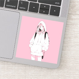 Pegatina Pastel Pink シール|寿司娘ステッカー GenerativeAI