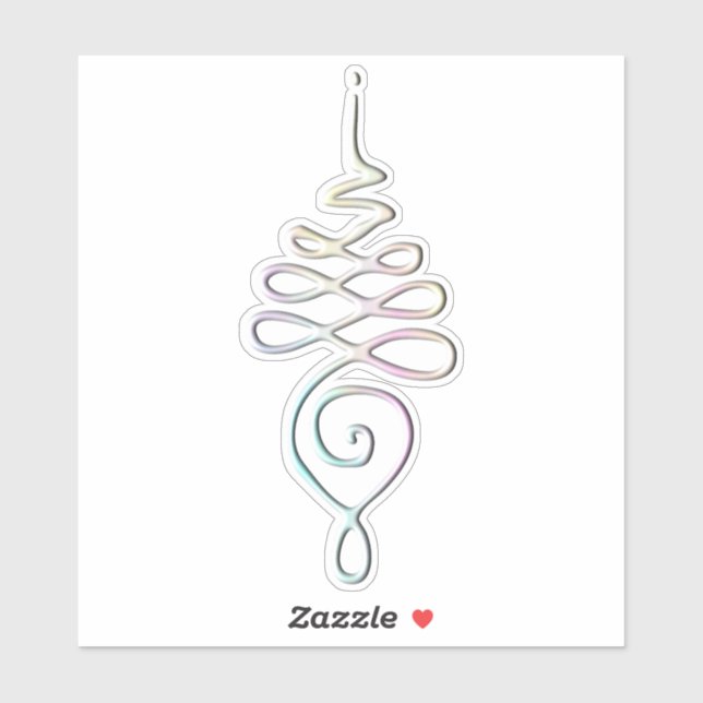 Pegatina Pastel Unalome  (Hoja)